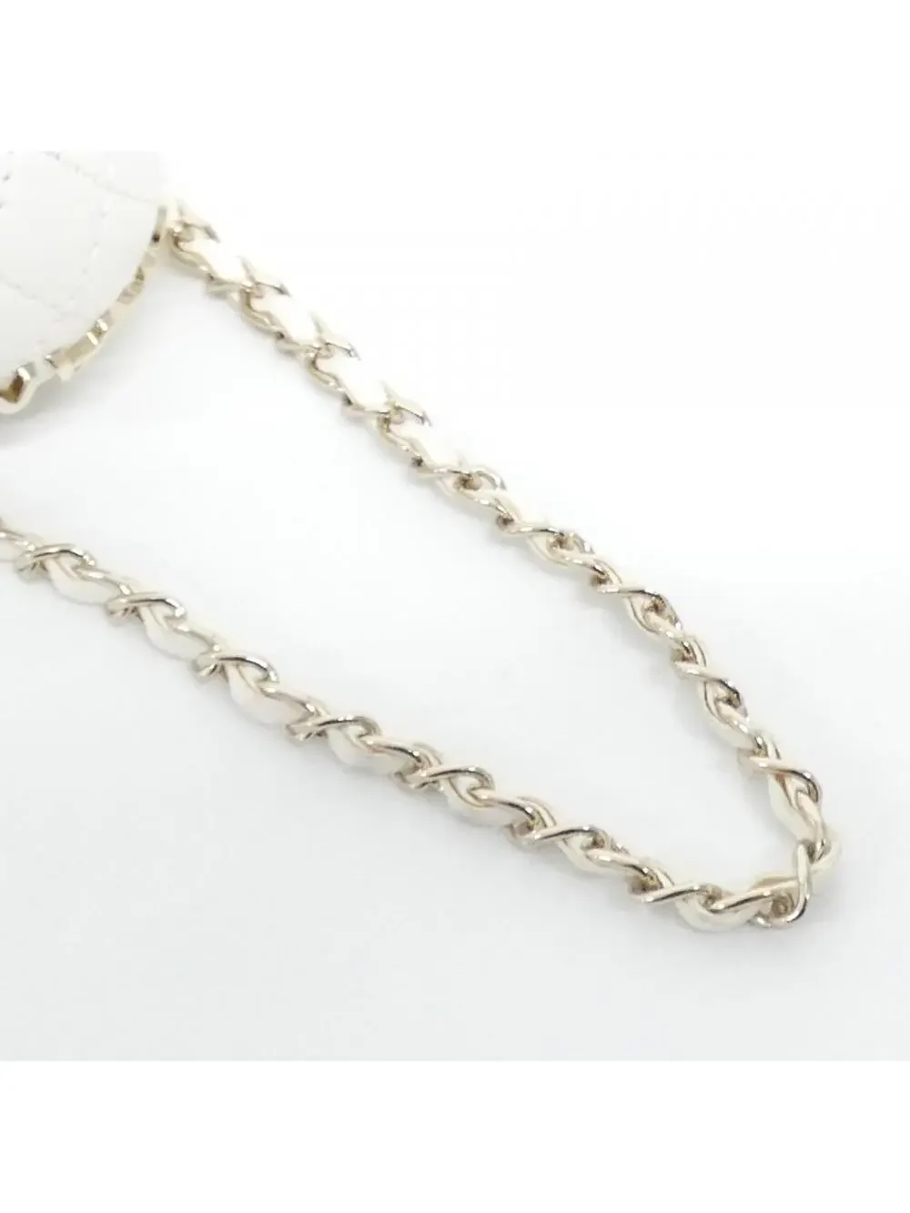 Chanel Bag Charm Leather White Handbag #327517C19B